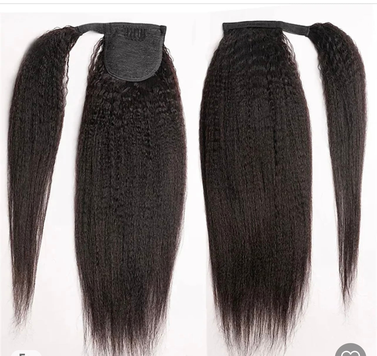 20” kinky straight ponytail