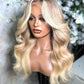 NINA Blonde with dark rootLuxury HD Wig rawhair