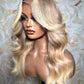 NINA Blonde with dark rootLuxury HD Wig rawhair