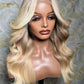 NINA Blonde with dark rootLuxury HD Wig rawhair