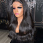 22” raw hair Kinky Straight Natural Black Luxury HD Wig