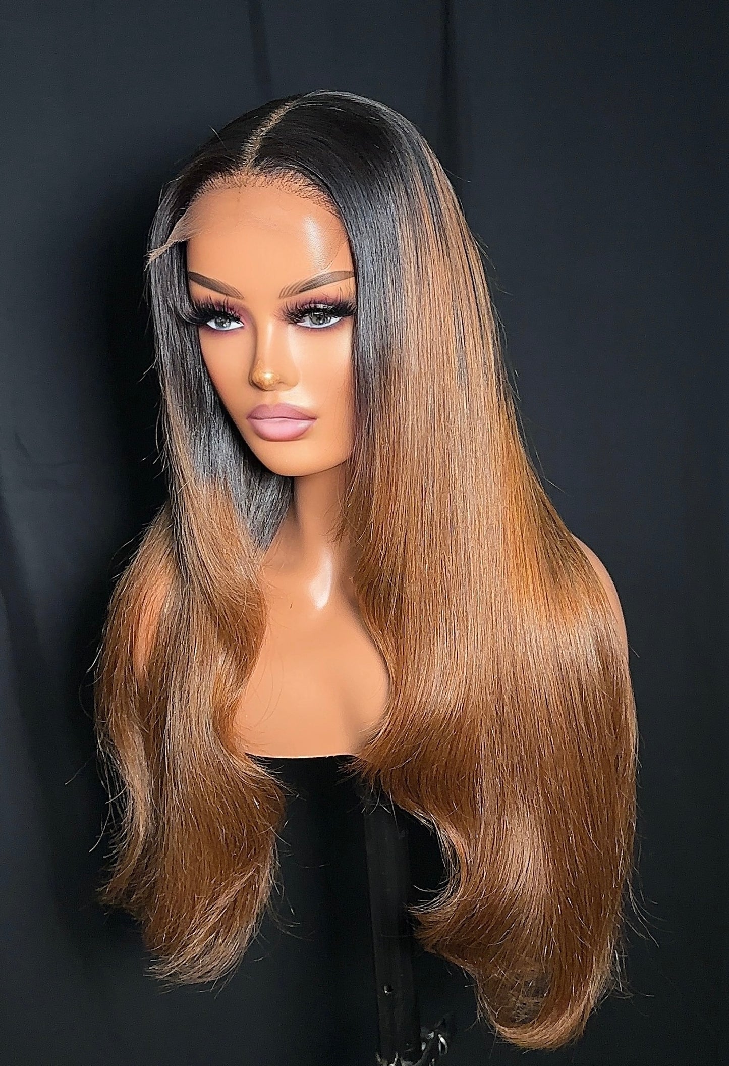 ELODIE Honey Brown Glueless wig