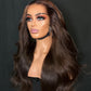 22” CLAUDI chocolate brown with money piece