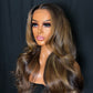 Raw ombré highlights Luxury HD Wig