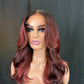 Red copper Luxury HD Wig Body Wave