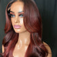 Red copper Luxury HD Wig Body Wave