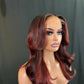 Red copper Luxury HD Wig Body Wave