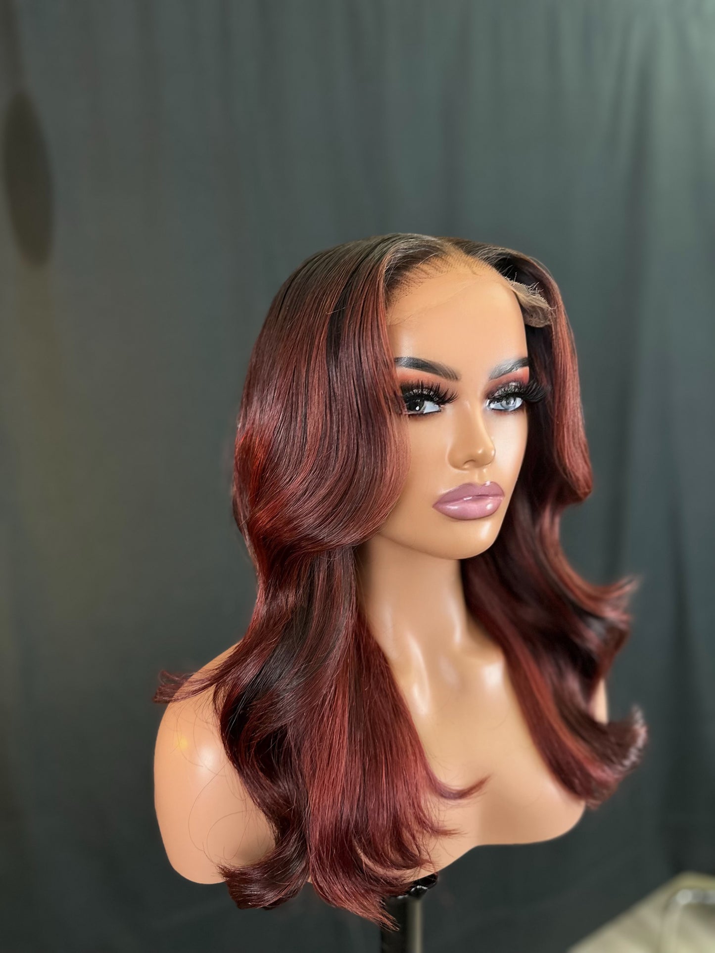 Red copper Luxury HD Wig Body Wave