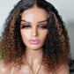 12” deep curly Luxury HD Wig Closure